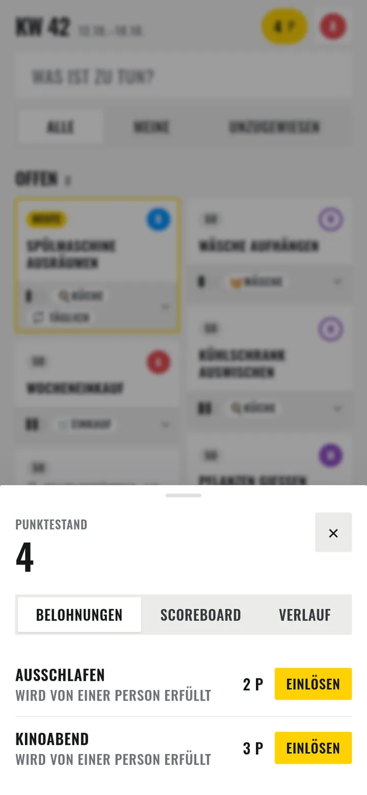Punkte und Belohnungen